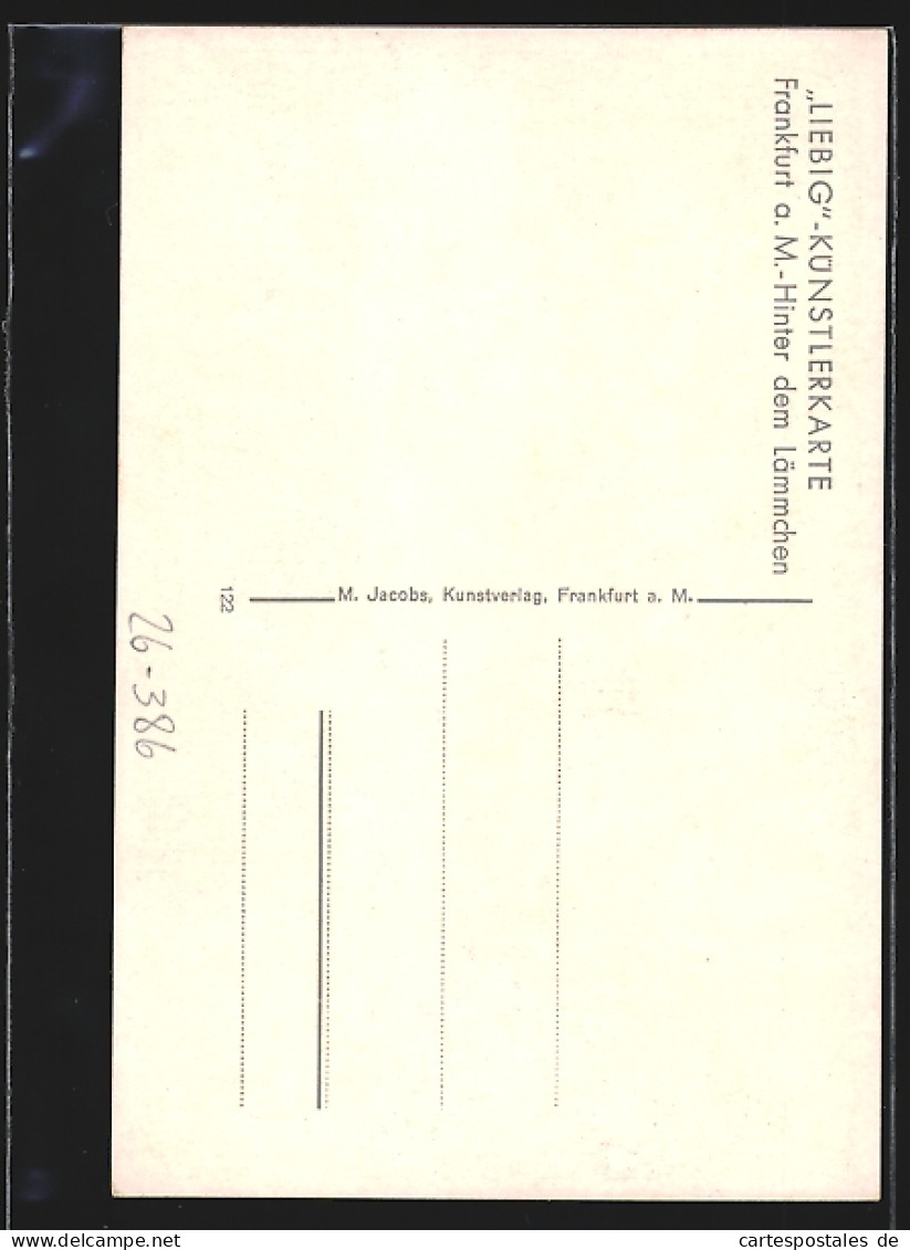 Künstler-AK Bernhard Liebig: Frankfurt A/M, Hinter Dem Lämmchen, Strassenpartie  - Otros & Sin Clasificación