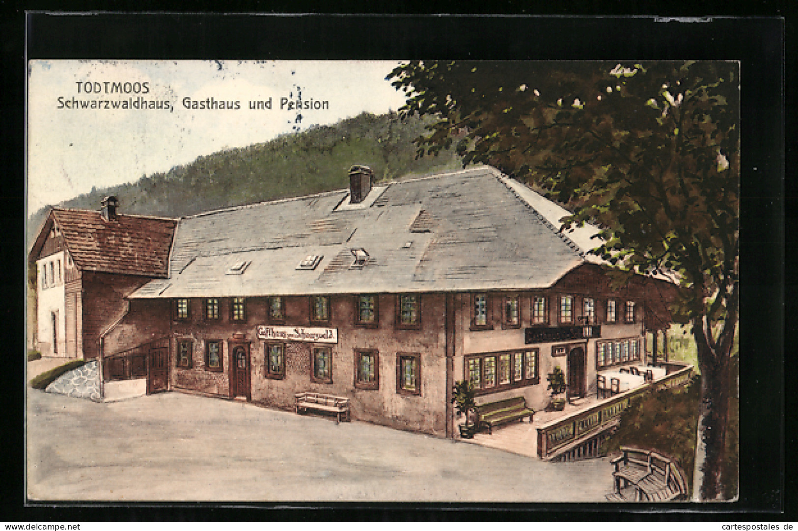 Künstler-AK Todtmoos, Gasthaus & Pension Schwarzwaldhaus  - Todtmoos