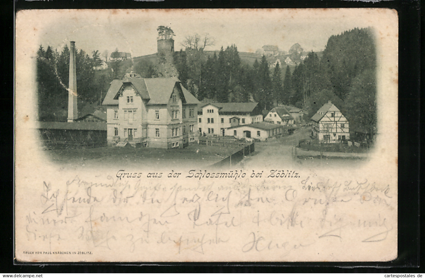 AK Zöblitz, Schlossmühle Mit Umgebung  - Zöblitz