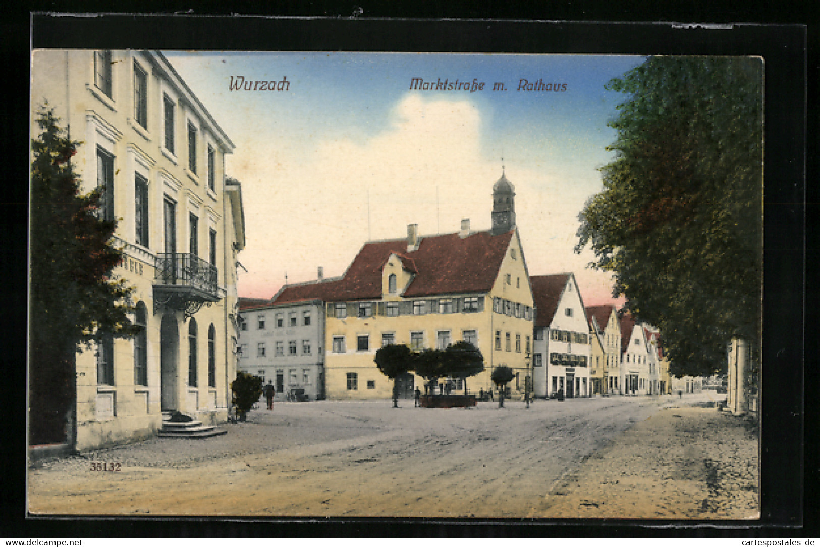 AK Wurzach, Marktstrasse Mit Rathaus  - Bad Wurzach
