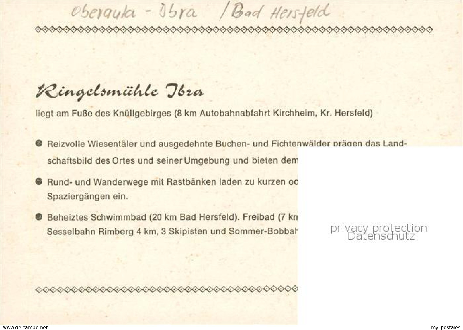 73855403 Ibra Ringelsmuehle Am Fusse Des Knuellgebirges Landschaft Ibra - Altri & Non Classificati