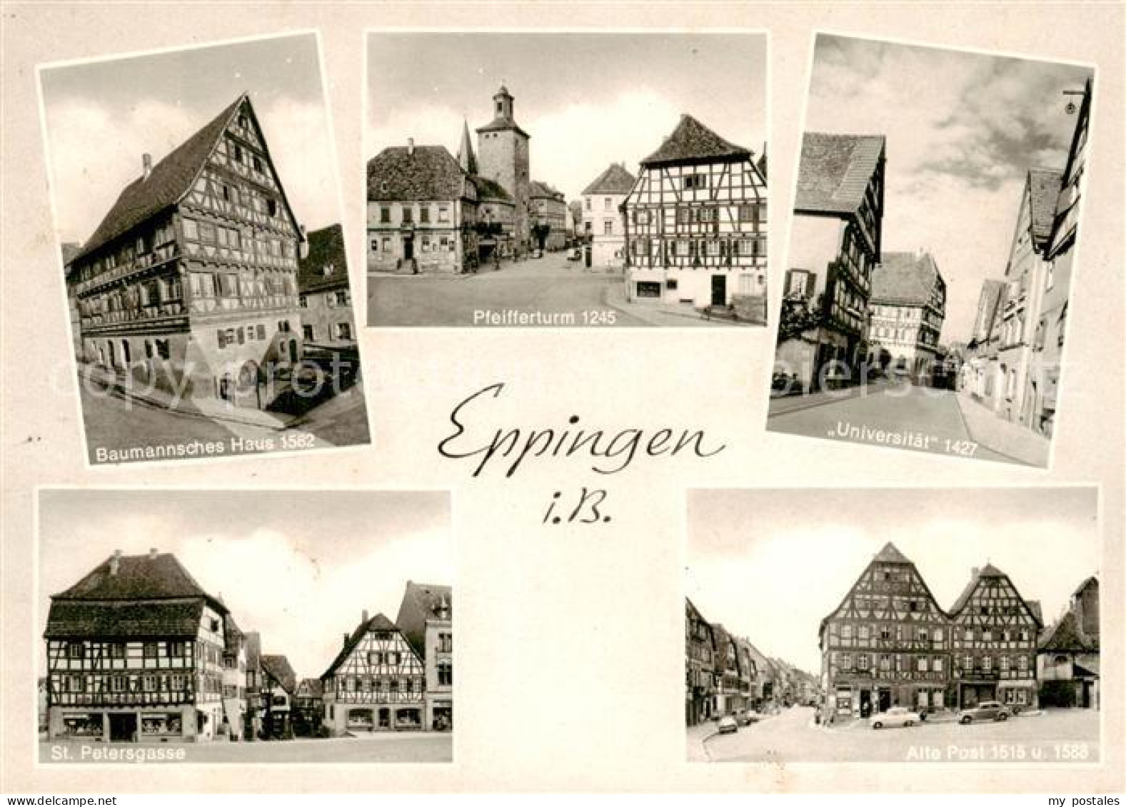 73855378 Eppingen Historische Gebaeude Baumannsches Haus Pfeifferturm Universita - Eppingen