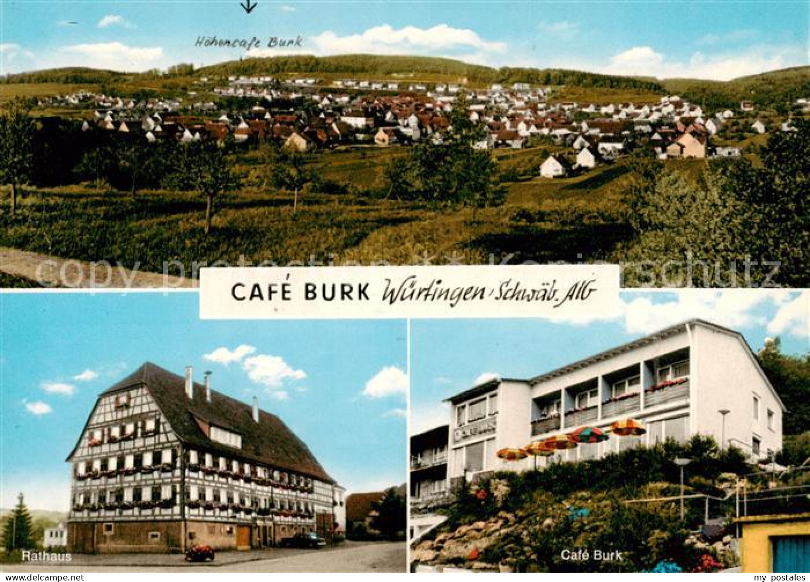 73855375 Wuertingen Panorama Cafe Pension Burk Rathaus Wuertingen - Altri & Non Classificati