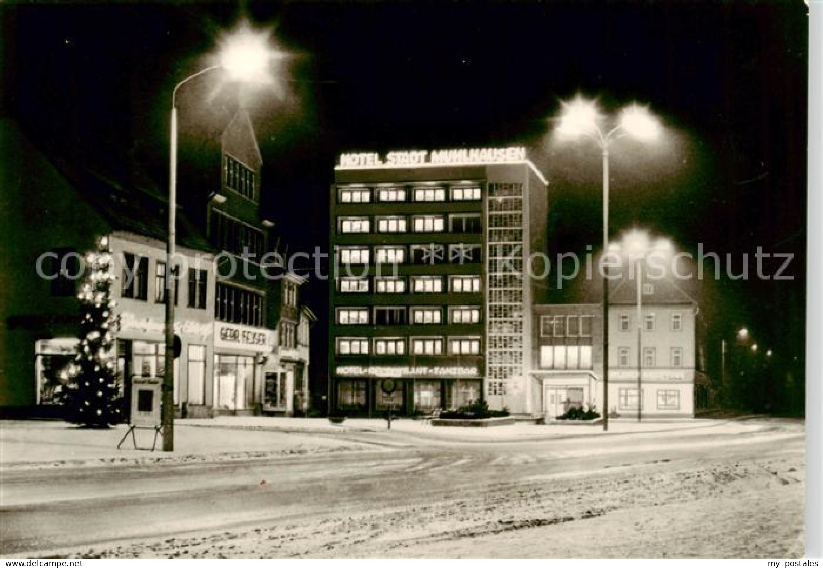 73855371 Muehlhausen Thueringen Hotel Stadt Muehlhausen Im Winter Nachtaufnahme  - Muehlhausen