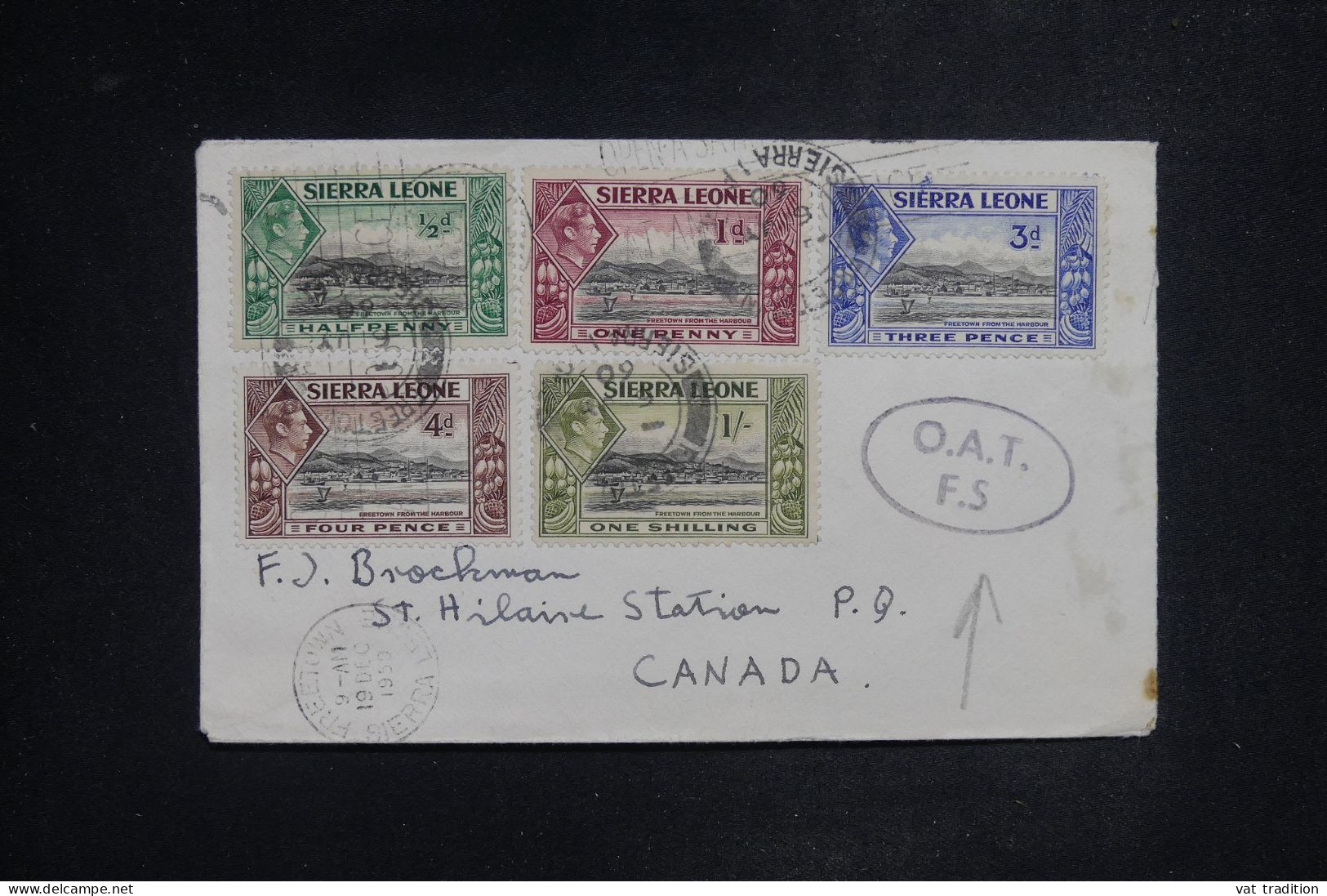 SIERRA LEONE - Lettre Par Avion > Canada - Contrôle OAT - 1959 - A 2907 - Sierra Leone (1961-...)