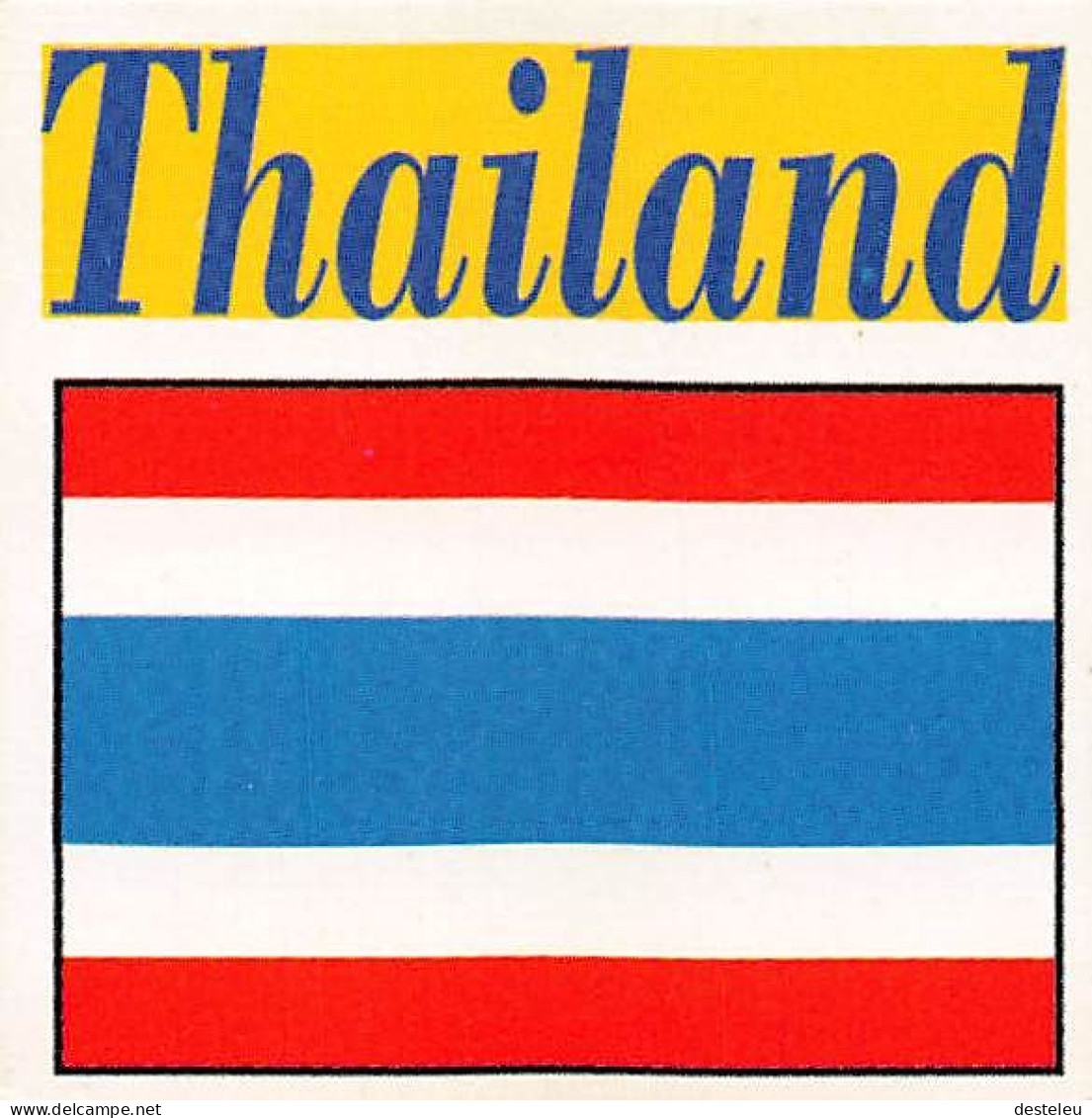 Flag Chromo - Thailand - 5 X 5 Cm - Autres & Non Classés