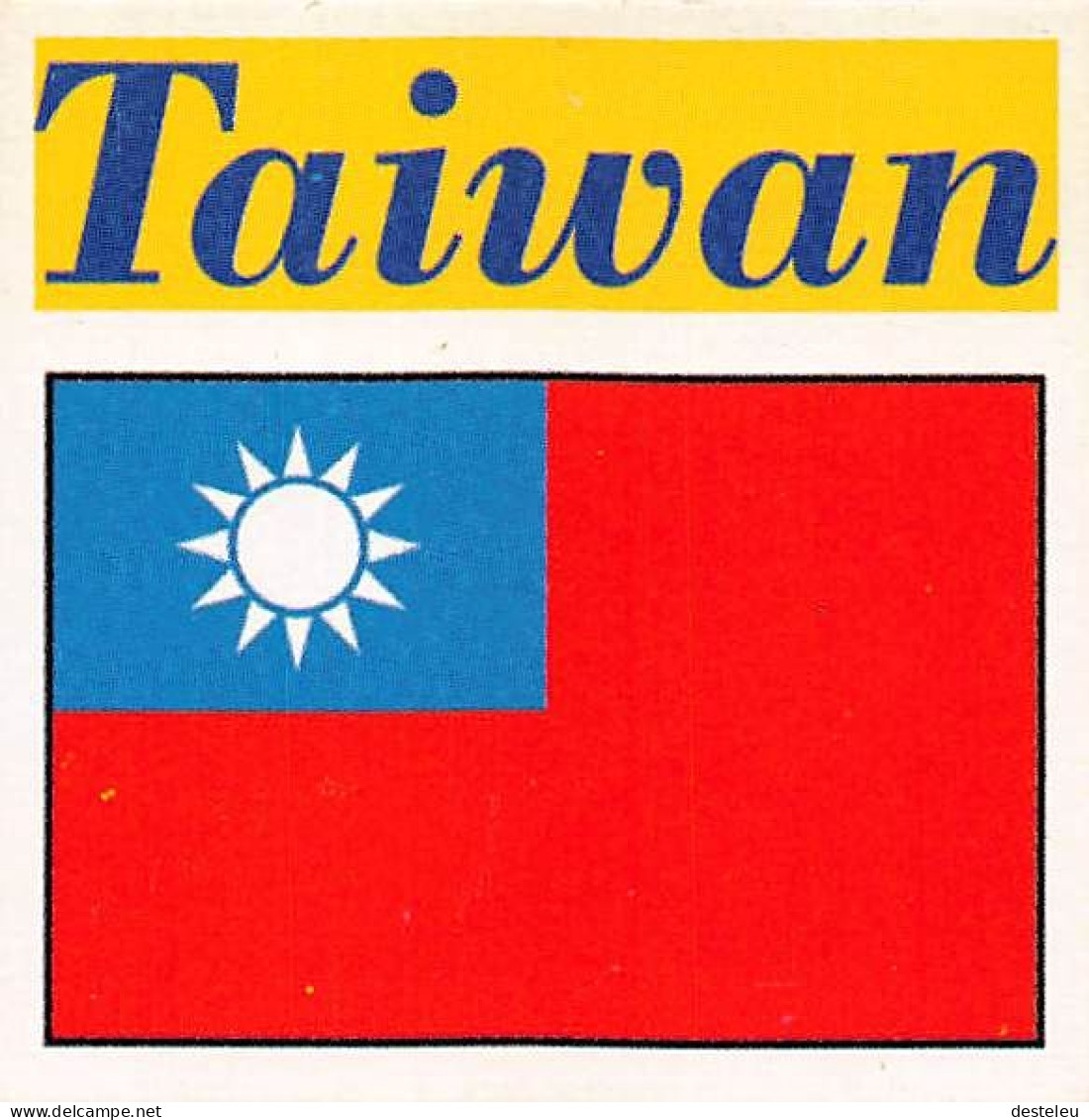Flag Chromo - Taiwan - 5 X 5 Cm - Other & Unclassified