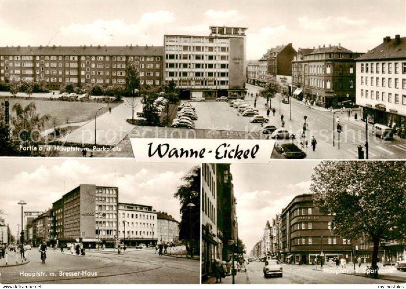 73855307 Wanne-Eickel Zentrum Hauptstrasse Mit Parkplatz Bresser-Haus Sparkasse  - Herne