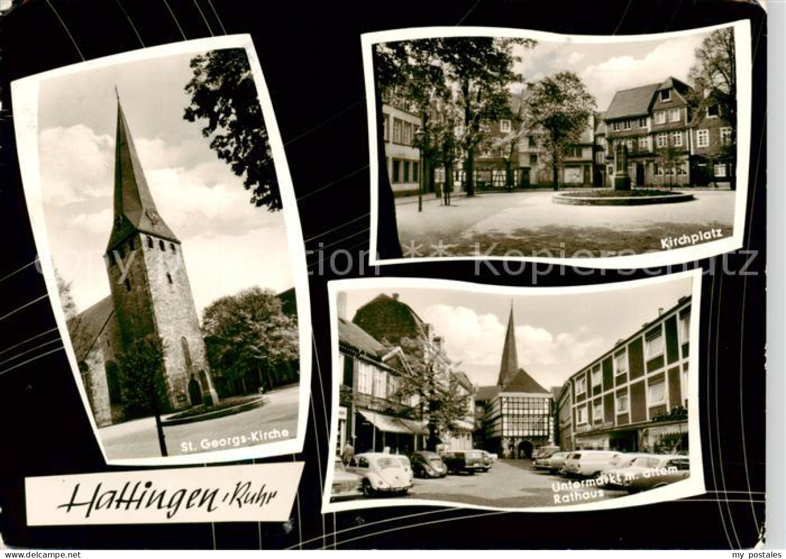 73855302 Hattingen  Ruhr St. Georgskirche Kirchplatz Untermarkt Rathaus  - Hattingen