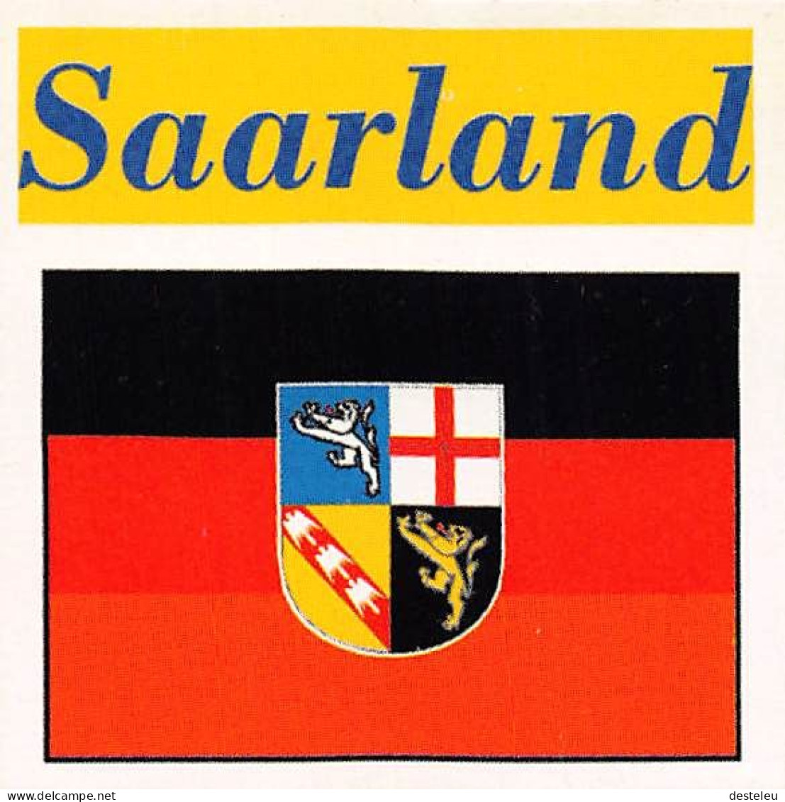 Flag Chromo - Saarland - 5 X 5 Cm - Sonstige & Ohne Zuordnung