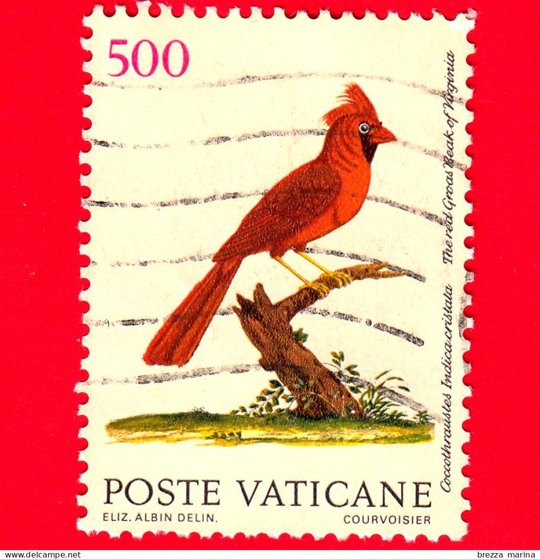 VATICANO  - Usato - 1989 - Uccelli - Birds - Oiseaux - Frosone Crestato - 500 - Oblitérés