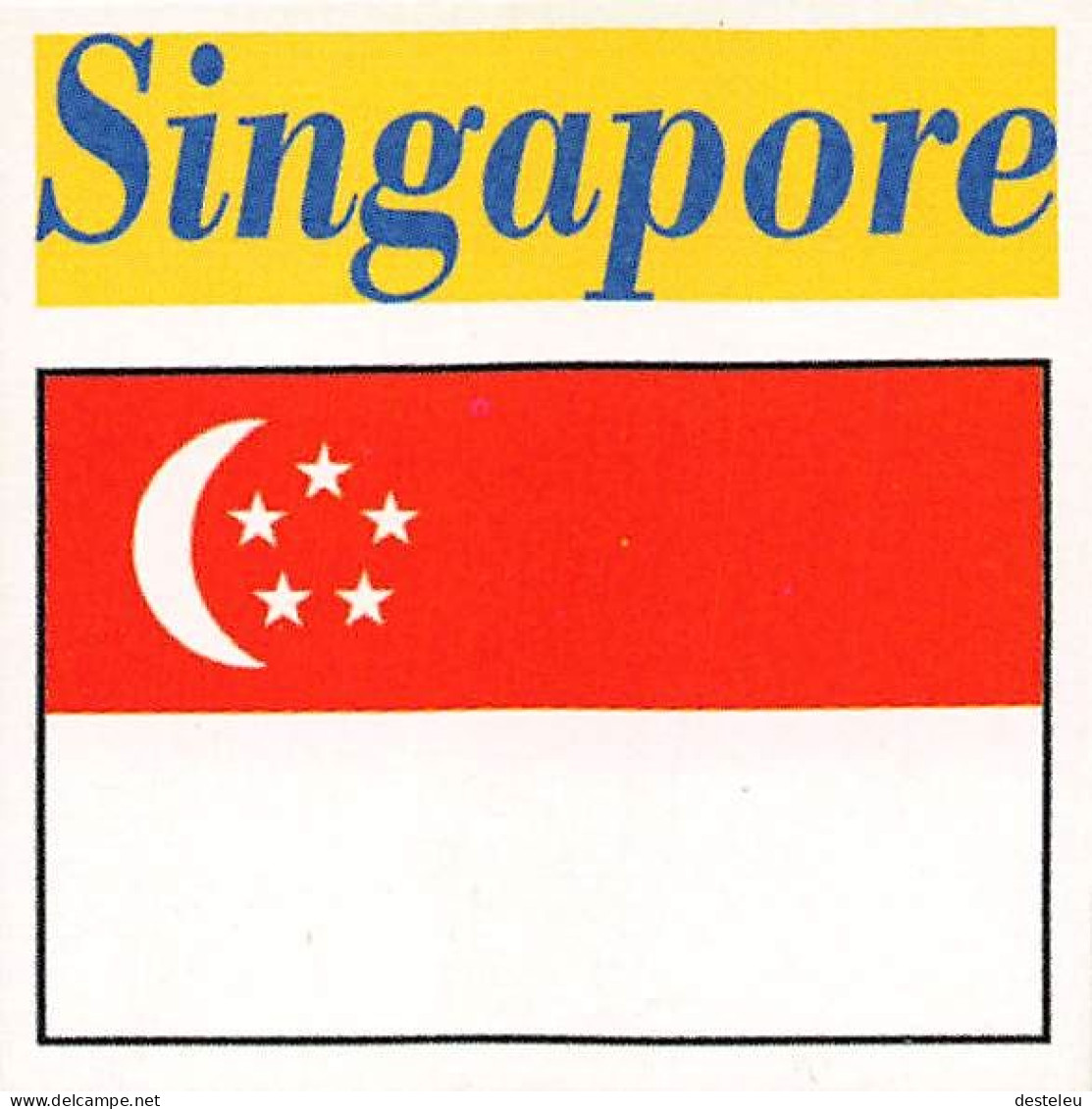 Flag Chromo - Singapore - 5 X 5 Cm - Sonstige & Ohne Zuordnung