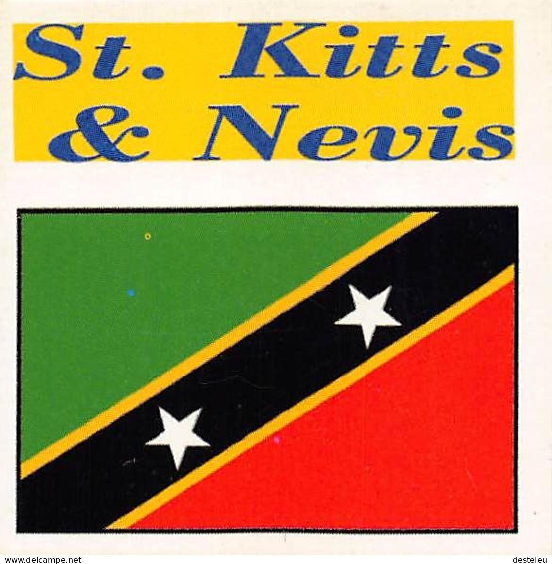 Flag Chromo - St. Kitts & Nevis - 5 X 5 Cm - Sonstige & Ohne Zuordnung