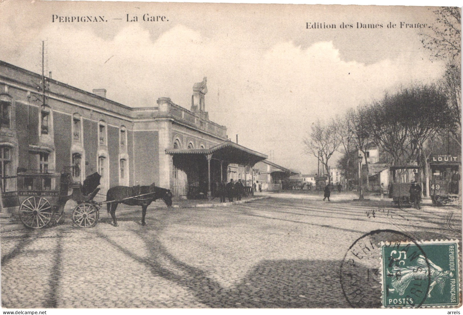 FR66 PERPIGNAN - Dames De France - La Gare - Attelage - Tramway - Animée - Belle - Perpignan