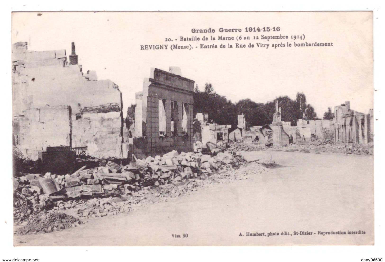 REVIGNY Entrée De La Rue De Vitry Après Le Bombardement - Revigny Sur Ornain