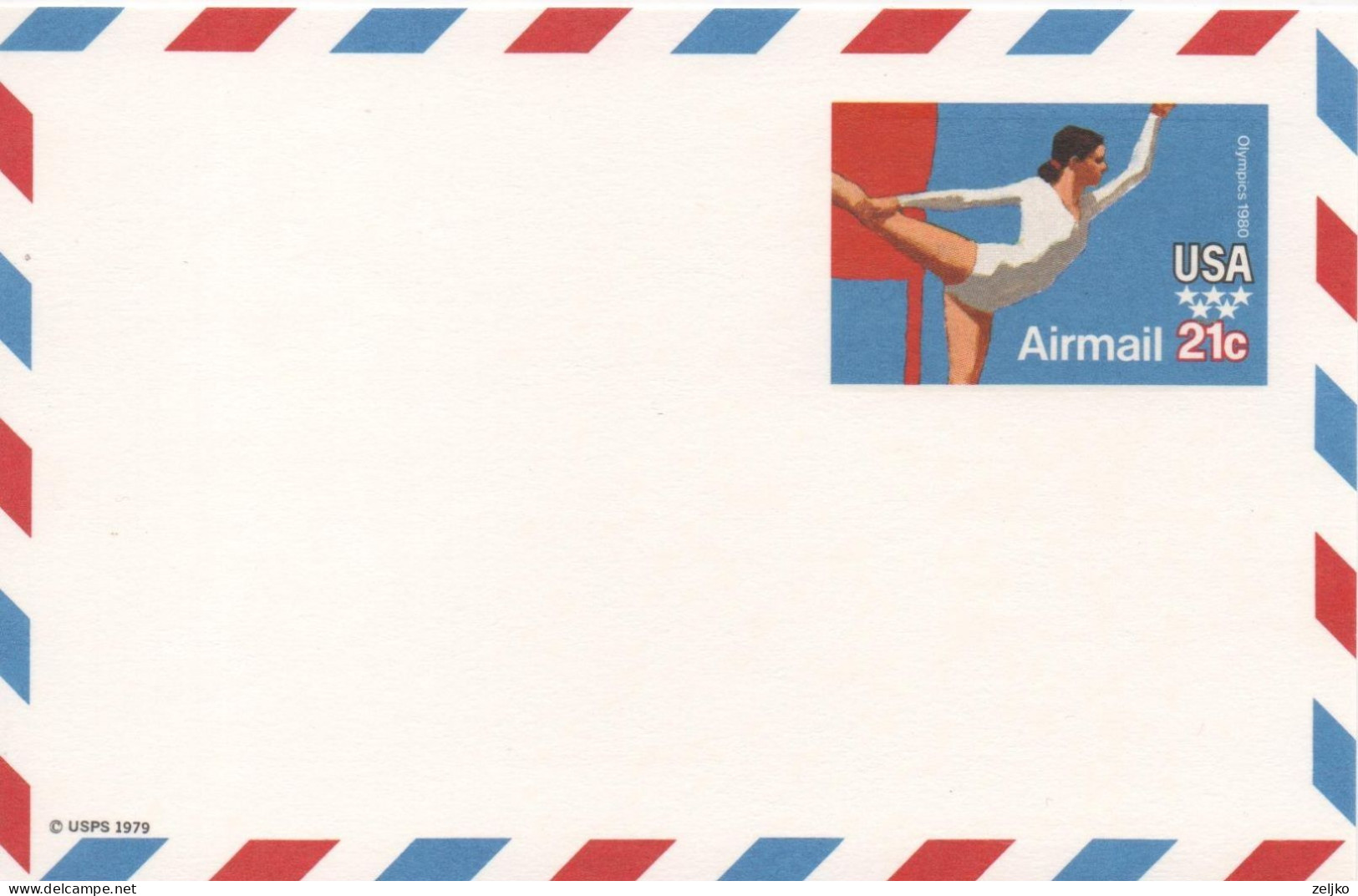 USA, Olympic Games 1980, Gymnastics, Stationery - Summer 1980: Moscow