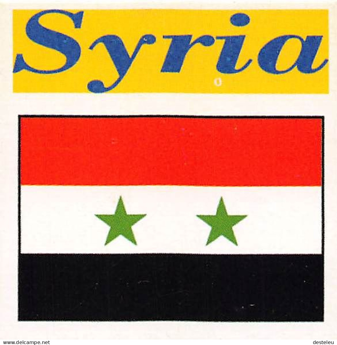 Flag Chromo - Syria  - 5 X 5 Cm - Autres & Non Classés