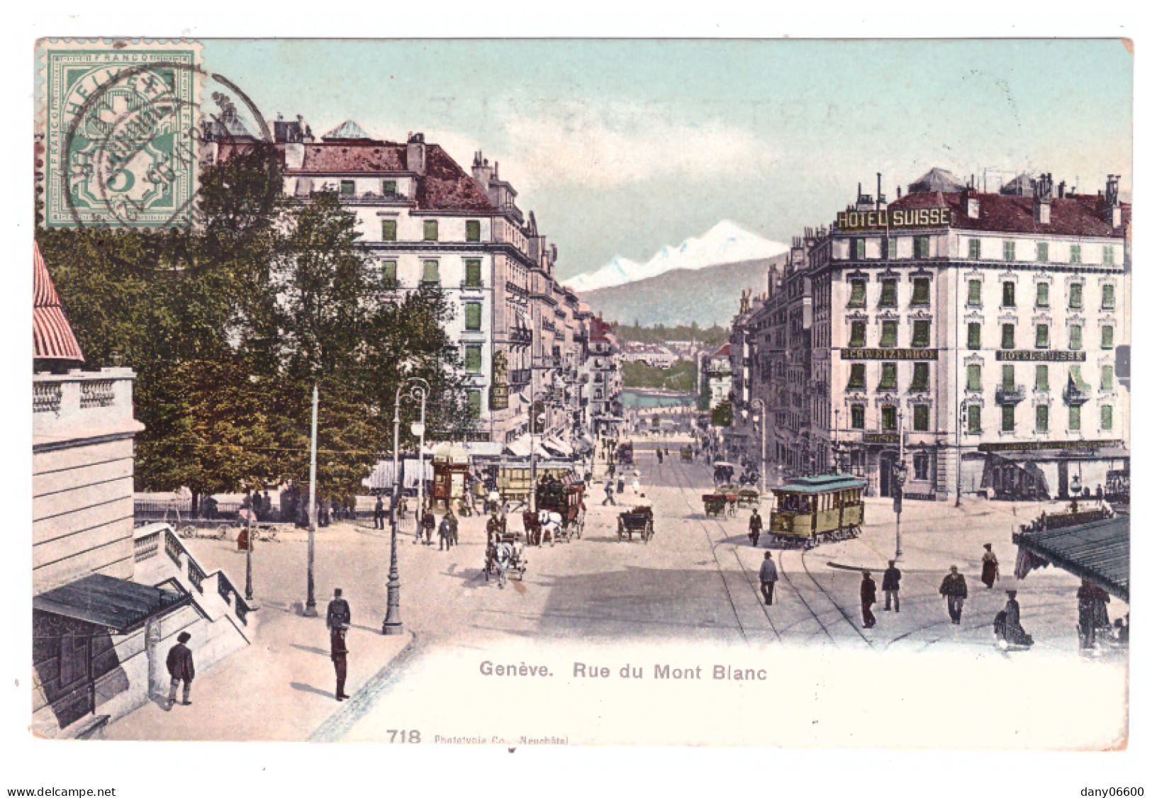 SUISSE -GENEVE Rue Du Mont Blanc (carte Animée) - Altri & Non Classificati