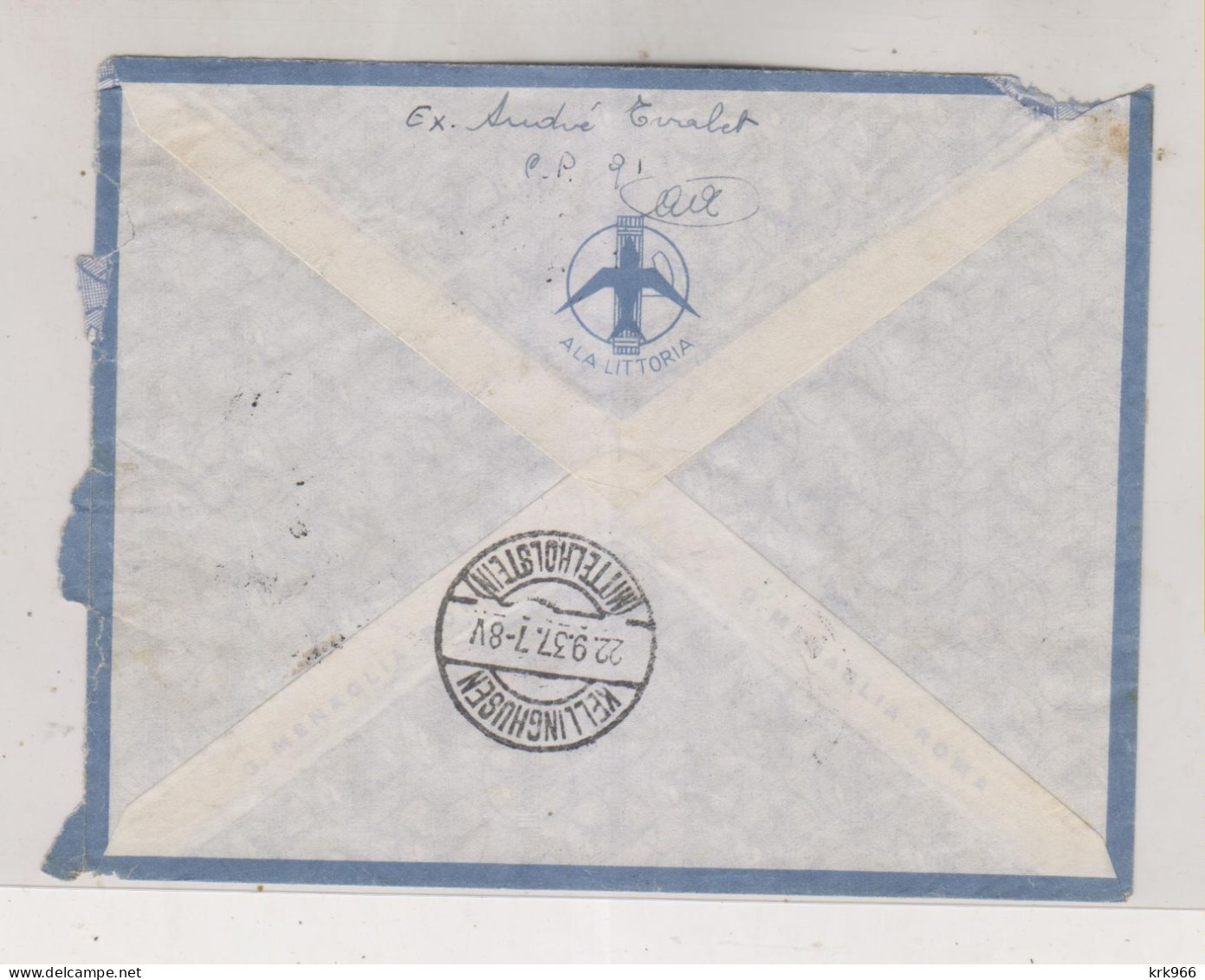 ITALY ERITREA 1937 ADDIS ABEBA ( ETHIOPIA )  Nice Registered Airmail Cover To Germany - Erythrée