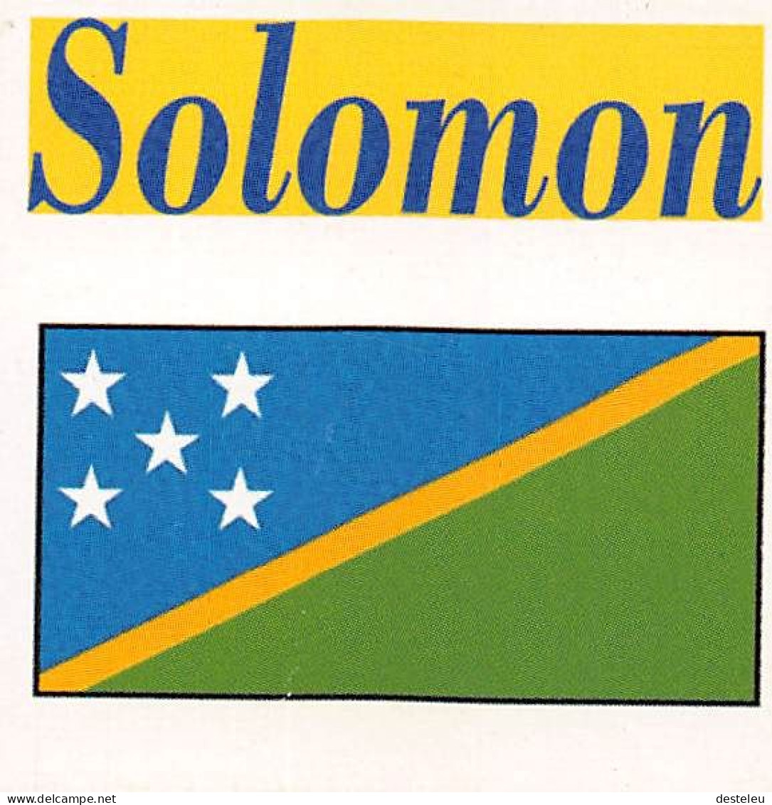 Flag Chromo - Solomon Islands - 5 X 5 Cm - Autres & Non Classés