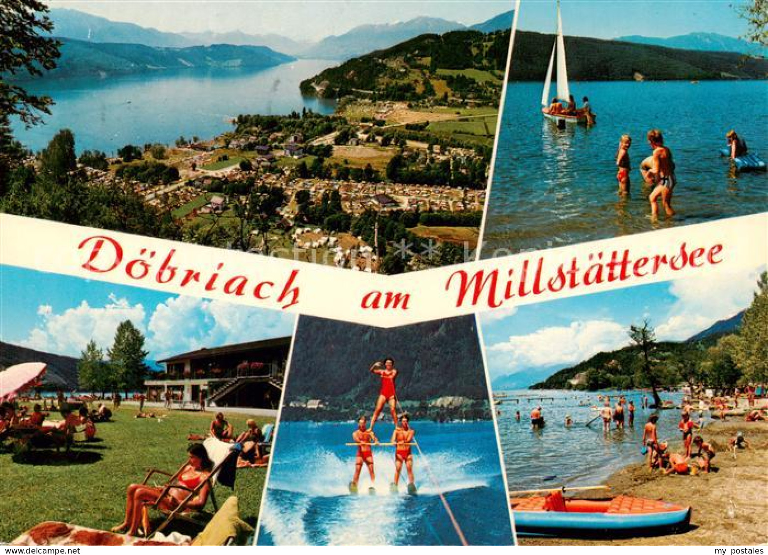 73855145 Doebriach Millstaettersee Fliegeraufnahme Seepartien Liegewiese Strand  - Otros & Sin Clasificación