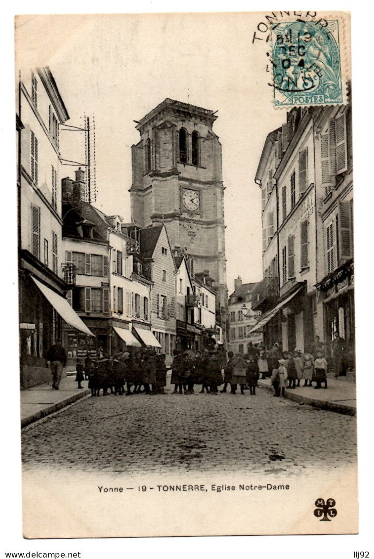 CPA 89 - TONNERRE (Yonne) - 19. Eglise Notre-Dame (petite Animation) - Tonnerre