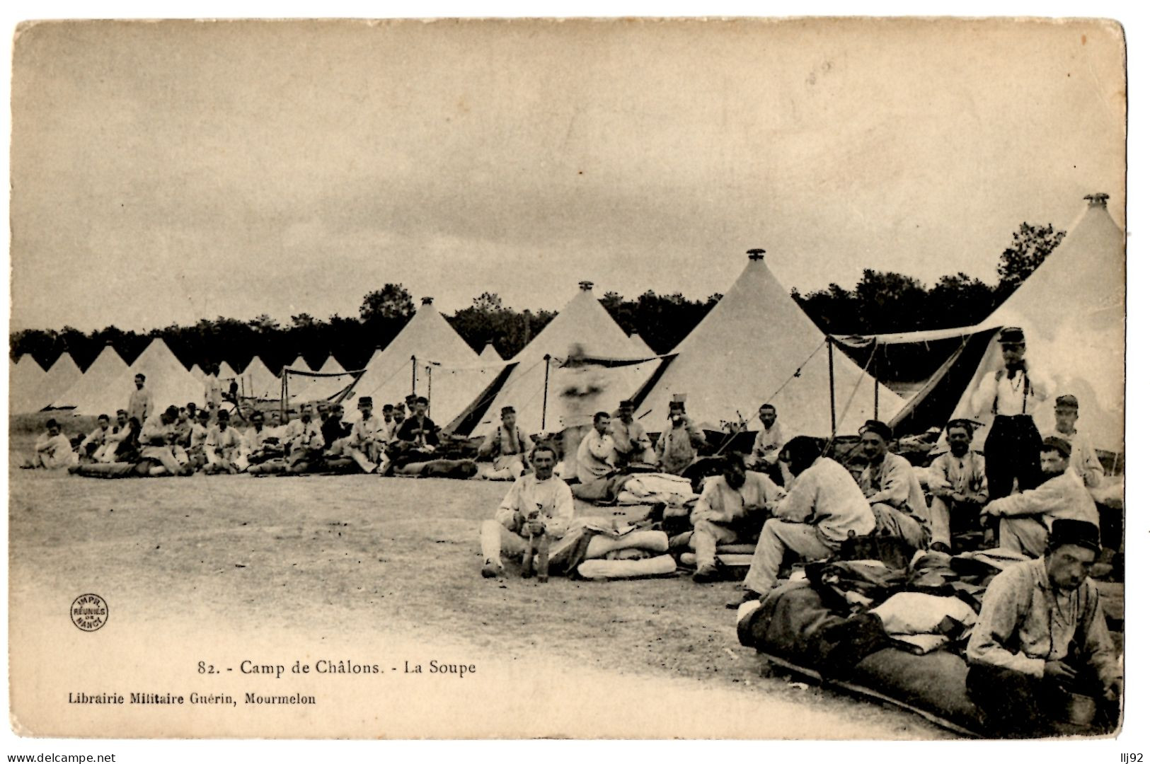 CPA CHALONS (51) - 82. Camp De Chalons. La Soupe - Ed. Guérin - Casernas