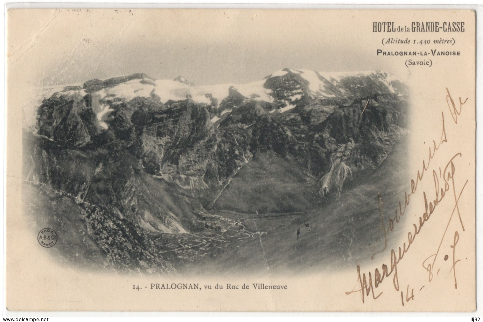 CPA 73 - PRALOGNAN (Savoie) - 14. Pralognan, Vu Du Roc De VIlleneuve - Dos Simple - Hôtel De La Grande-Casse - Pralognan-la-Vanoise