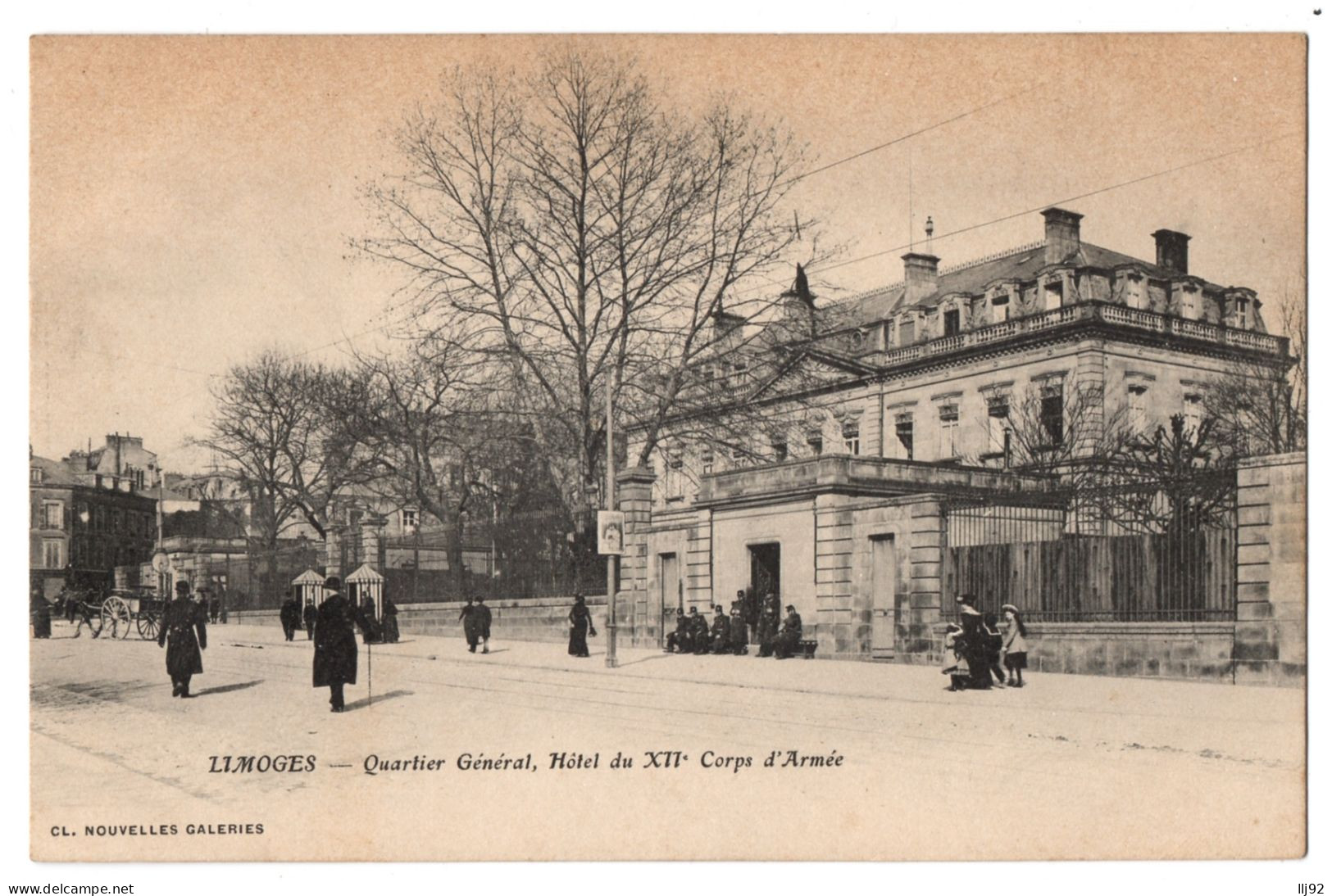 CPA 87 - LIMOGES (Haute Vienne) - Quartier Général, Hôtel Du XIIe Corps D'Armée - Dos Simple - Limoges