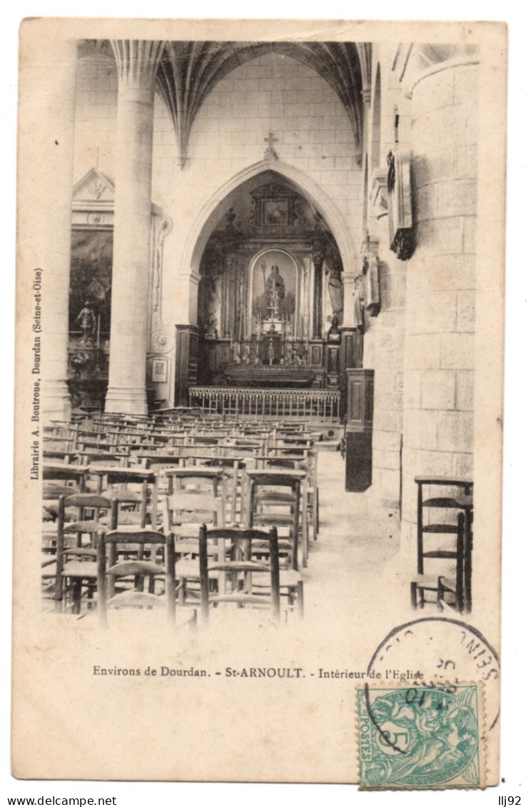 CPA 78 - SAINT ARNOULT (Yvelines) - Intérieur De L'Eglise - Dos Simple - Ed. Boutroue - St. Arnoult En Yvelines