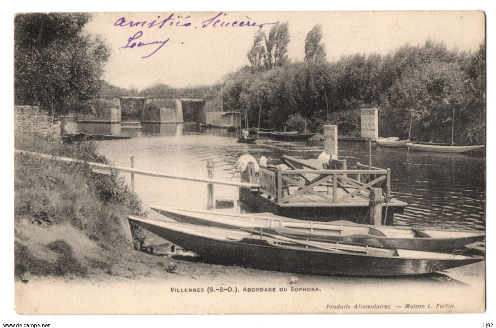 CPA 78 - VILLENNES SUR SEINE (Yvelines) - Abordage Du Sophora - Ed. Fortin - Dos Simple - Villennes-sur-Seine