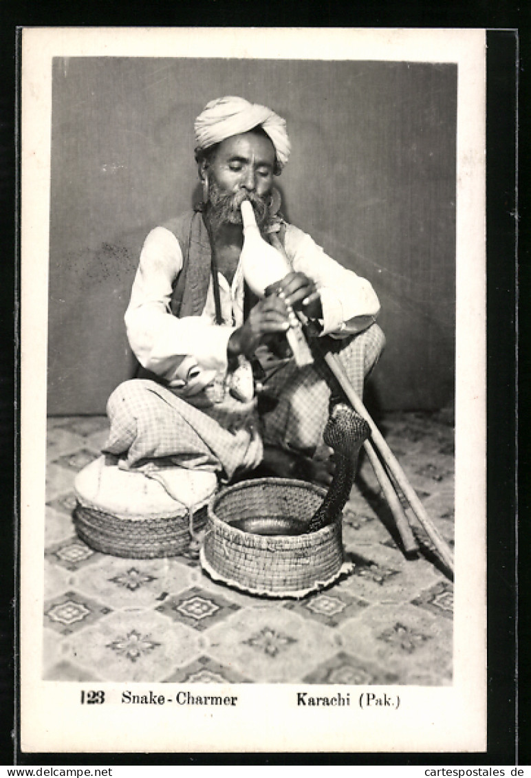 AK Karachi, Pakistanischer Schlangenbeschwörer, Snake-Charmer  - Other & Unclassified