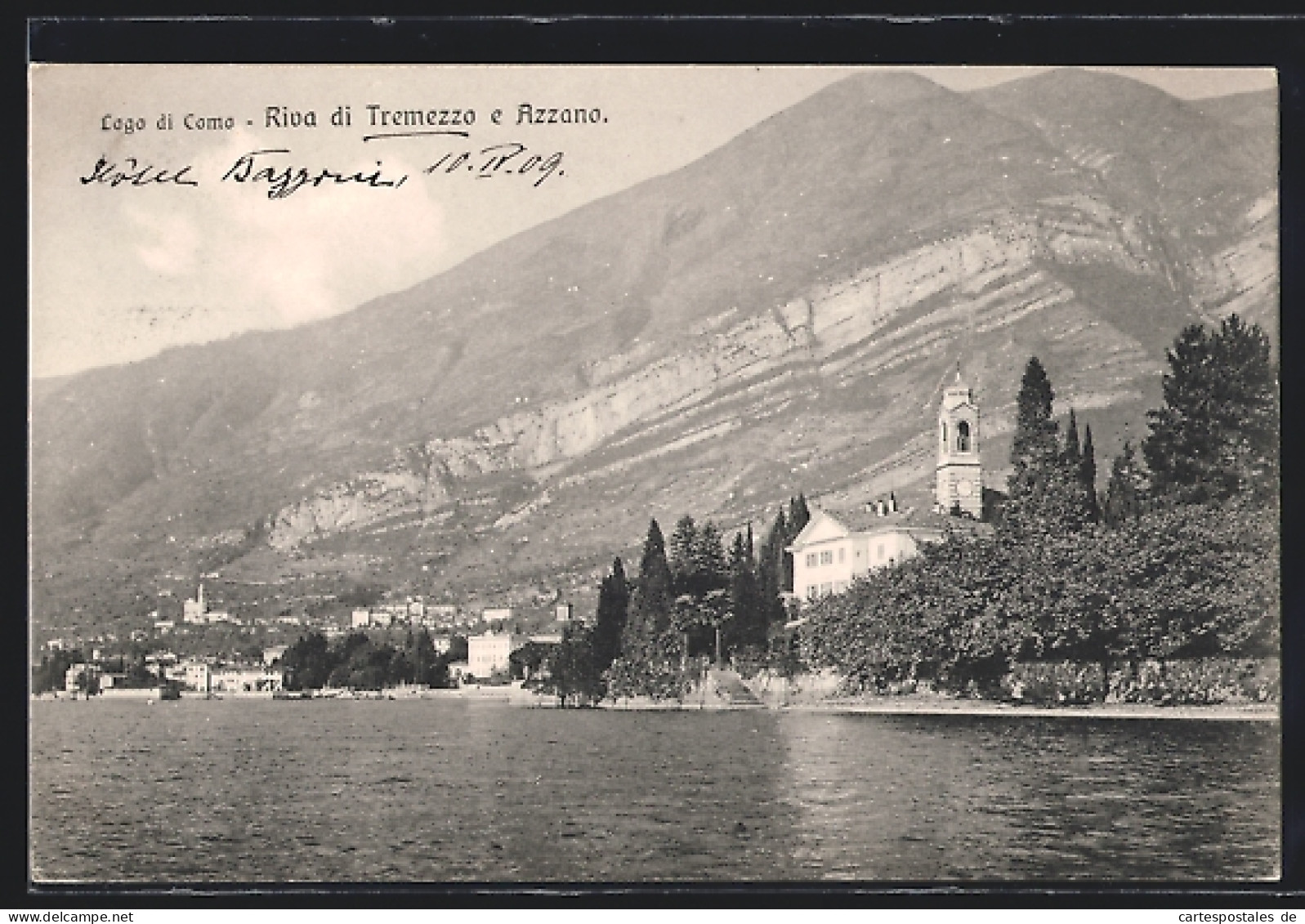 Cartolina Tremezzo, Blick Auf Den Ort Am Lago Di Como Und Bis Azzano  - Como