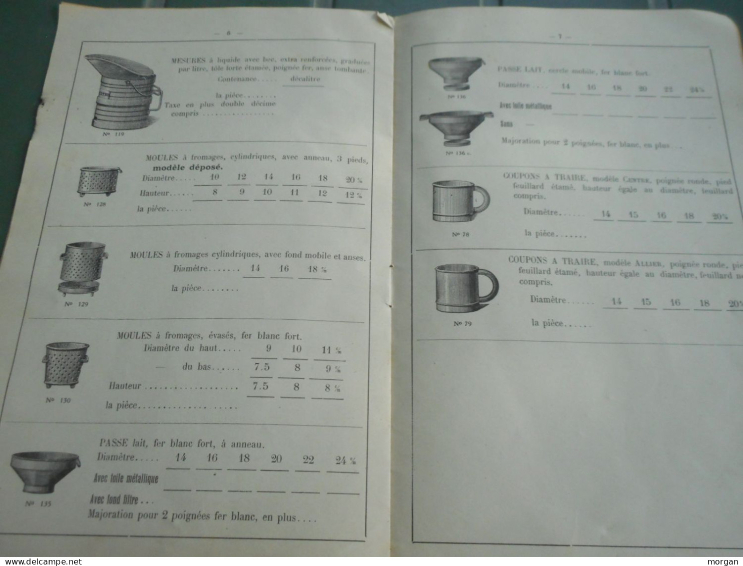 ANCIEN CATALOGUE DE FERBLANTERIE POUR LAITERIE, CLERMONT FERRAND, Ets BRUN BARDIN - Unclassified