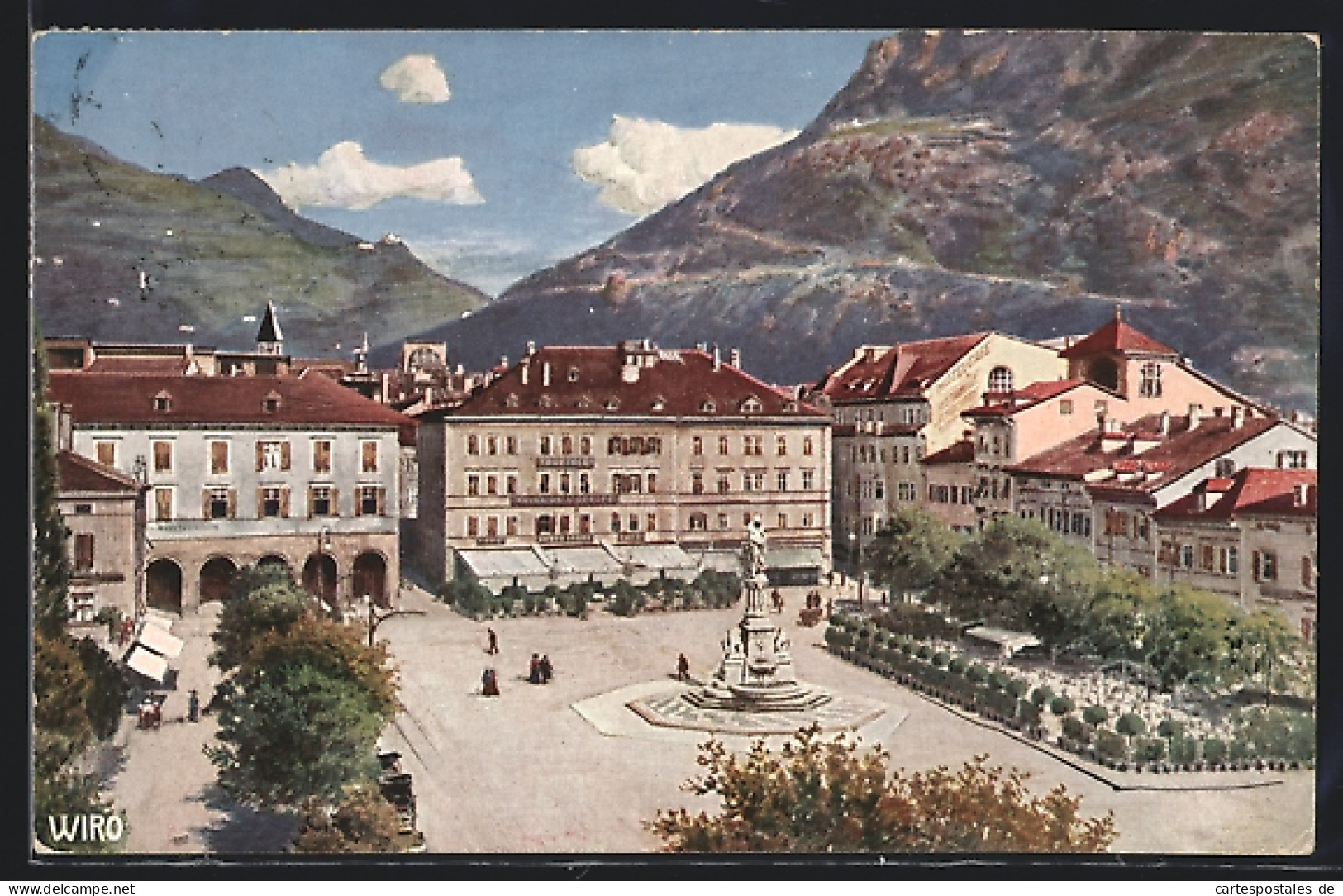 Artista-Cartolina Bozen, Blick Auf Den Walterplatz  - Bolzano