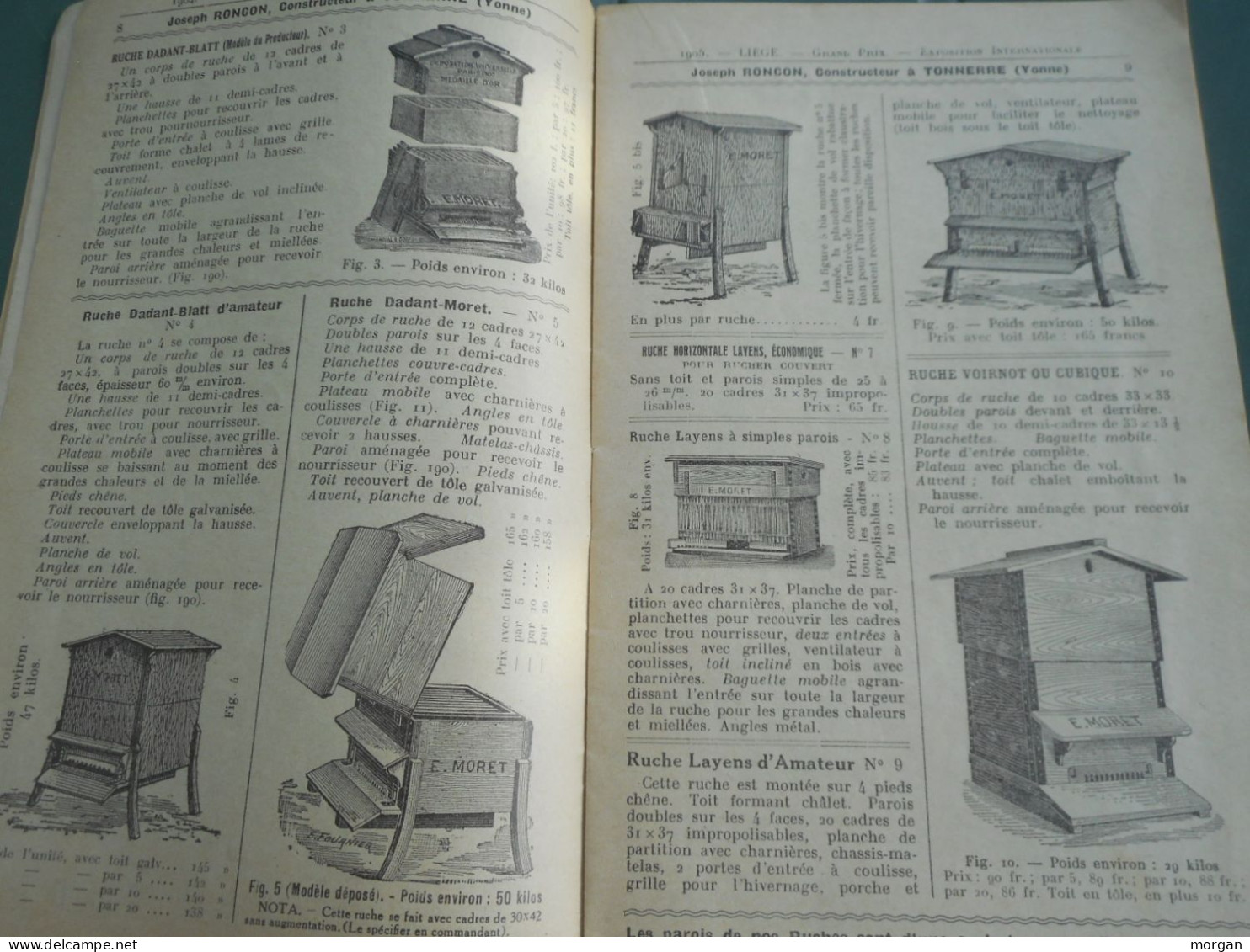 ANCIEN CATALOGUE APICULTURE, RUCHES ABEILLE MATERIEL, 1935, J. RONCON A TONNERRE DANS L'YONNE - Unclassified