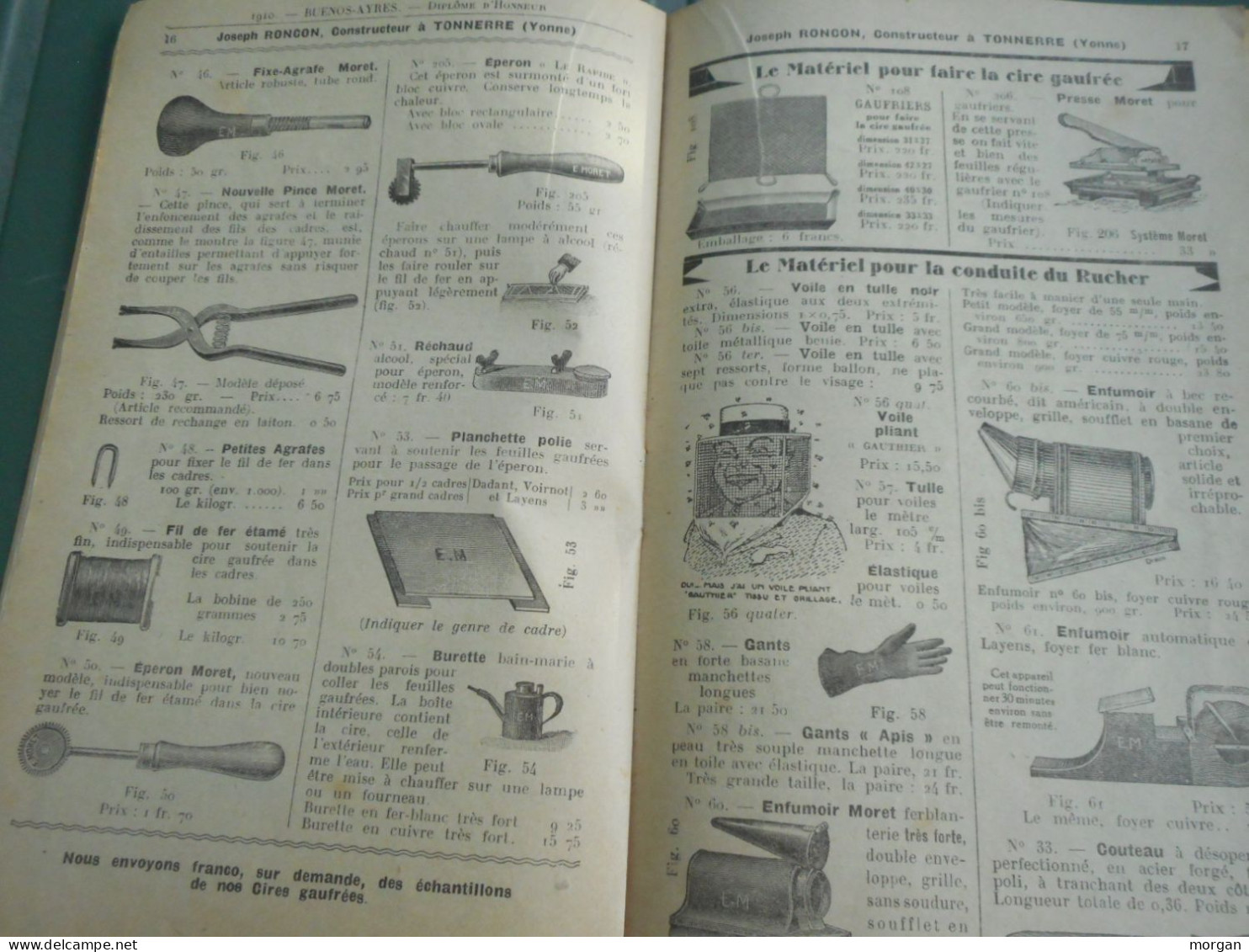 ANCIEN CATALOGUE APICULTURE, RUCHES ABEILLE MATERIEL, 1935, J. RONCON A TONNERRE DANS L'YONNE