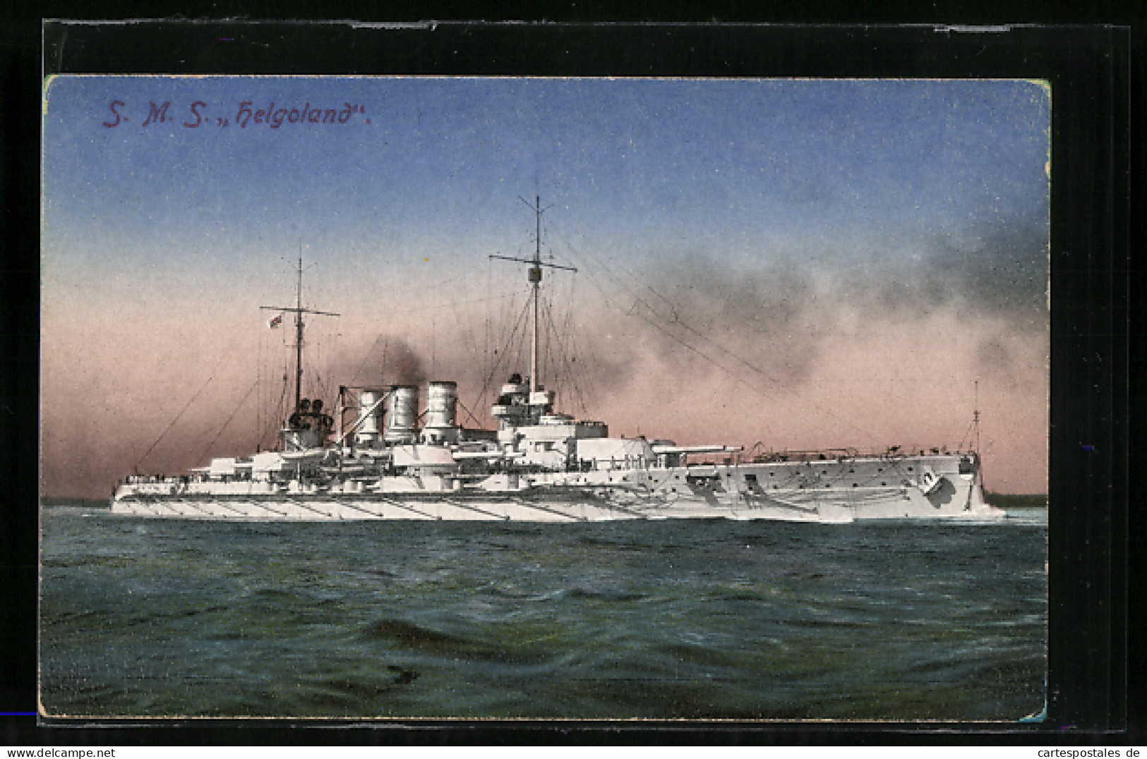 AK Kaiserliche Marine, Kriegsschiff S.M.S. Helgoland Auf Patrouillenfahrt  - Guerre