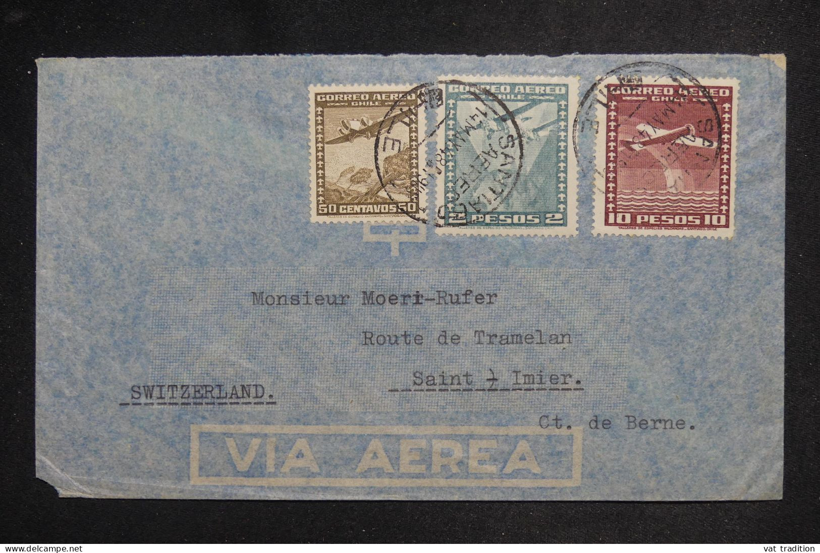 CHILI - Lettre Par Avion > La Suisse - 1961 - A 2913A - Chile