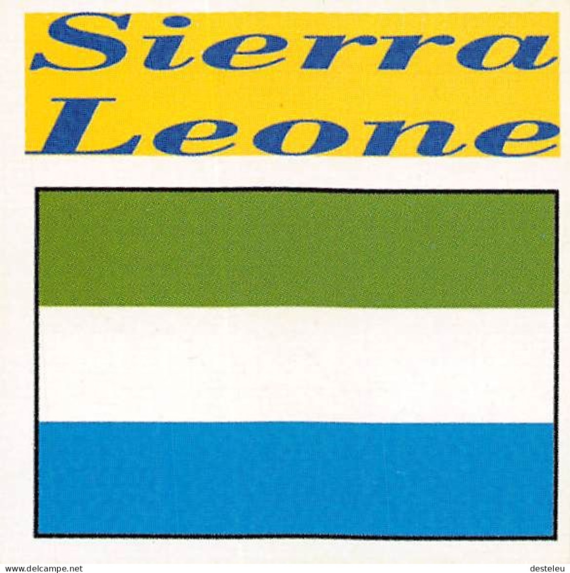 Flag Chromo - Siera Leone - 5 X 5 Cm - Autres & Non Classés