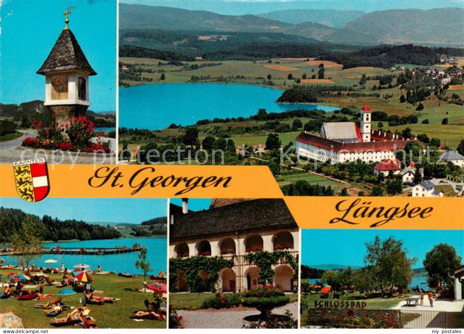 73854961 St Georgen Gailtal Bildstock Laengssee Liegewiese Schlossbad St Georgen - Sonstige & Ohne Zuordnung