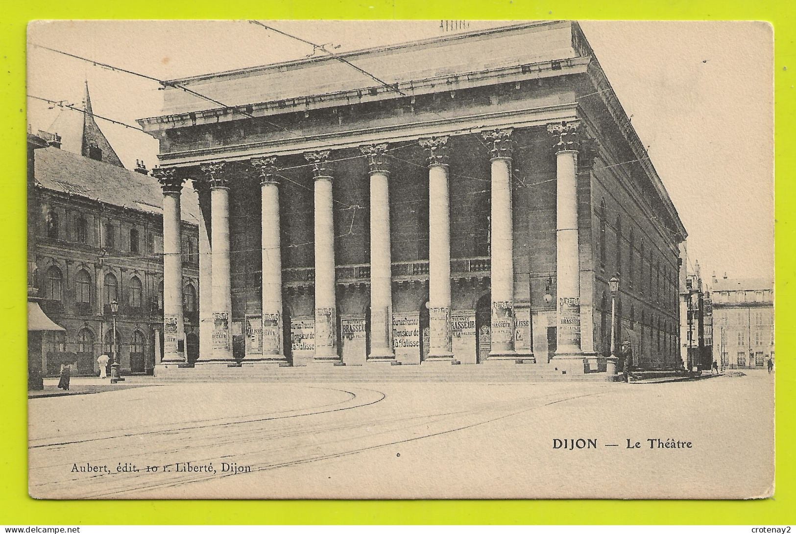 21 DIJON Le Théâtre Sans Tramway PUB Sur Affiches Tournée Pierre Brasseur Monsieur De La Palisse VOIR DOS - Dijon