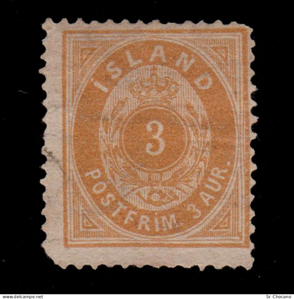 ICELAND STAMP.1882-98.3a .Scott.15.FINE USED.Perf.14x13 ½ - Usados