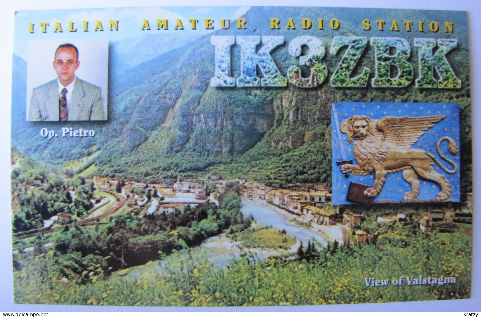 CARTES QSL - Radio Amateur - Station IK3ZBK - View Of Valstagna - Amateurfunk