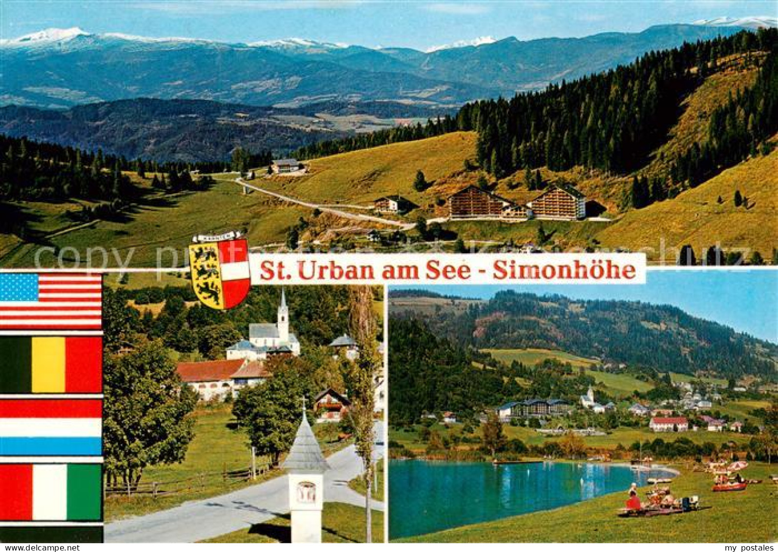 73854929 St Urban Kaernten AT Panorama Simonhoehe Strandbad Am Urbansee  - Otros & Sin Clasificación