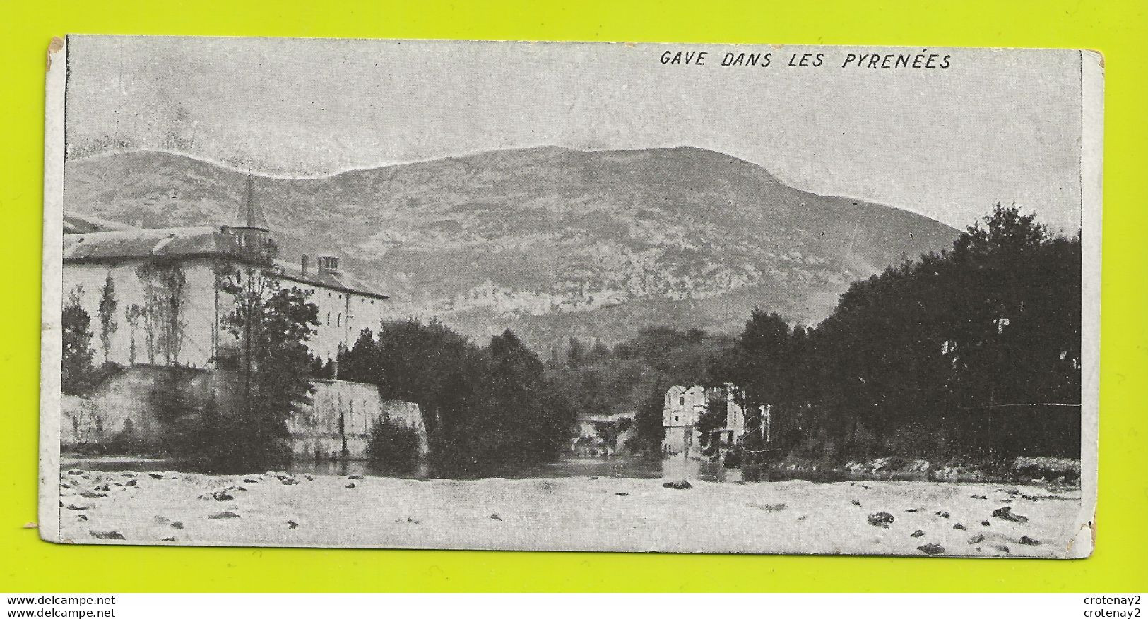 65 GAVE Dans Les Pyrénées Mini Carte PUB Chocolat Du Planteur 14 X 7 Cm VOIR DOS - Autres & Non Classés