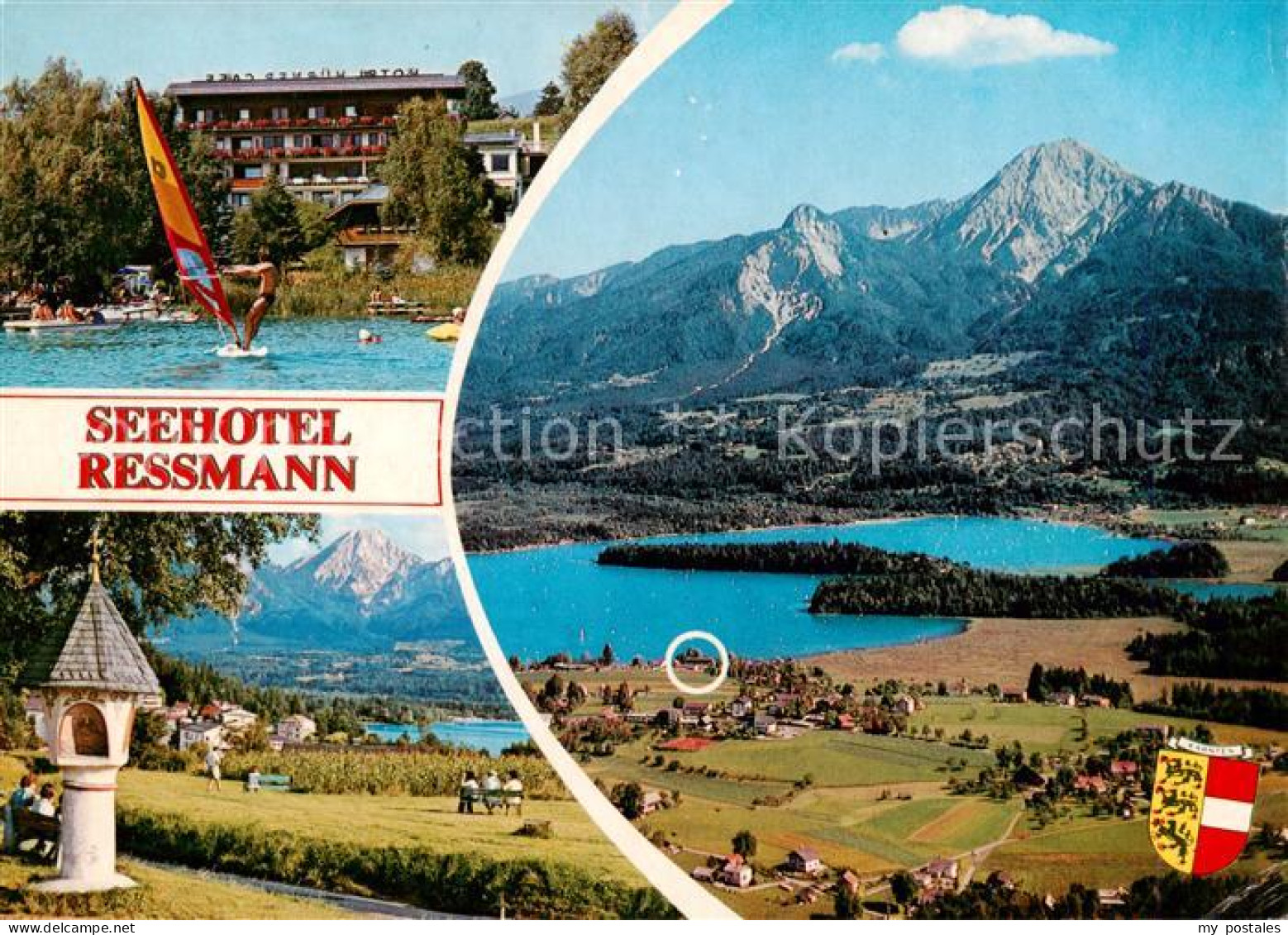 73854922 Drobollach Faaker See Kaernten AT Seehotel Ressmann Panorama Bildstock  - Other & Unclassified