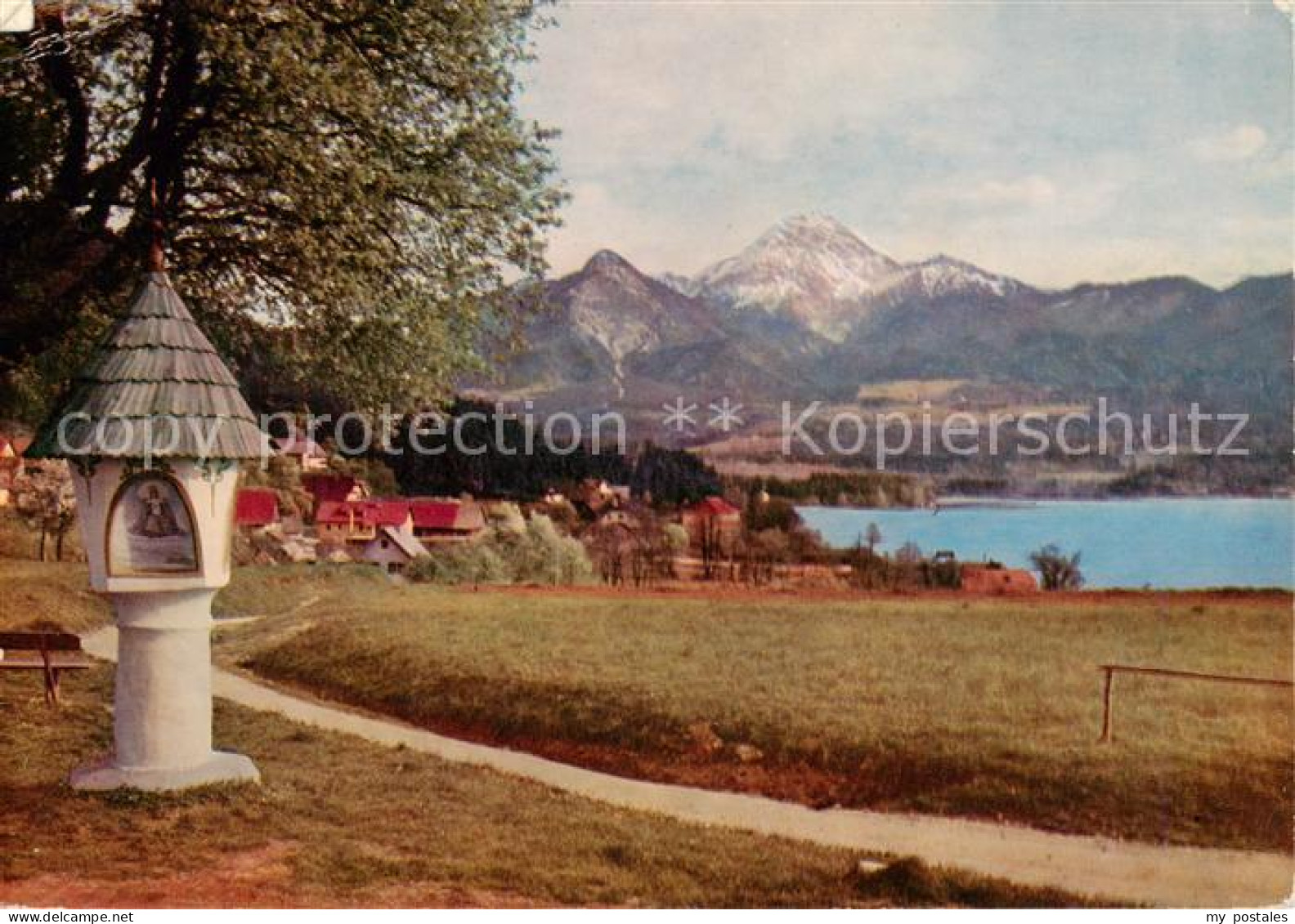 73854912 Velden  Woerthersee AT Panorama Mit Bildstock Und Mittagskogel  - Other & Unclassified