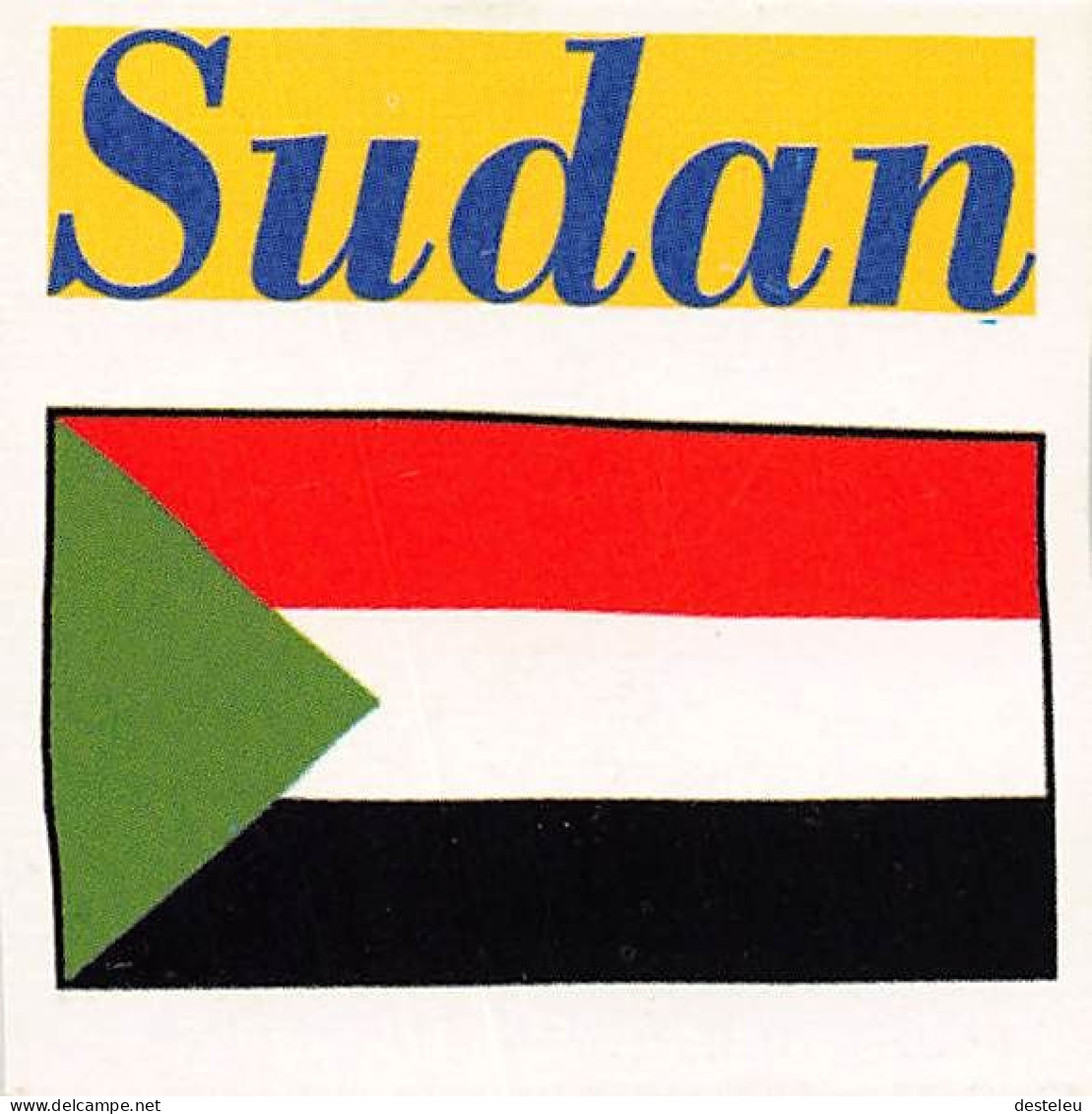 Flag Chromo - Sudan - 5 X 5 Cm - Sonstige & Ohne Zuordnung