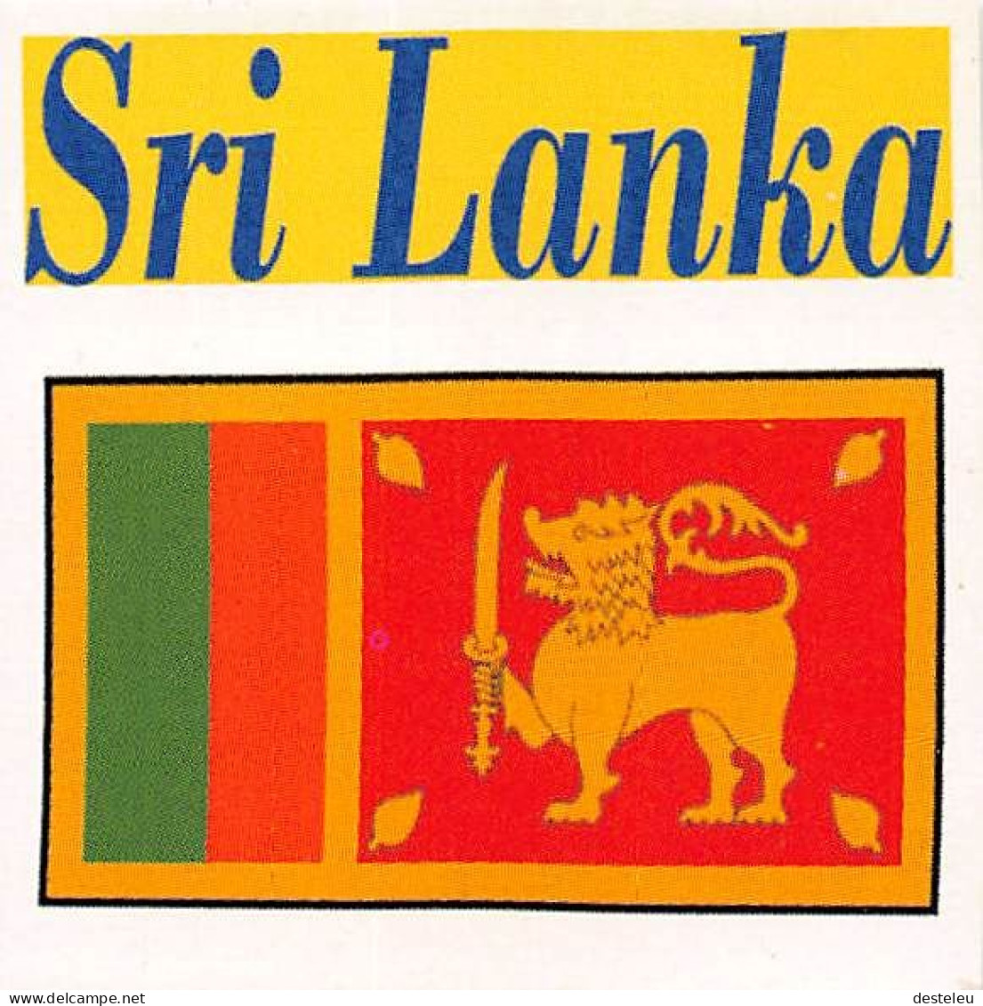 Flag Chromo - Sri Lanka - 5 X 5 Cm - Autres & Non Classés